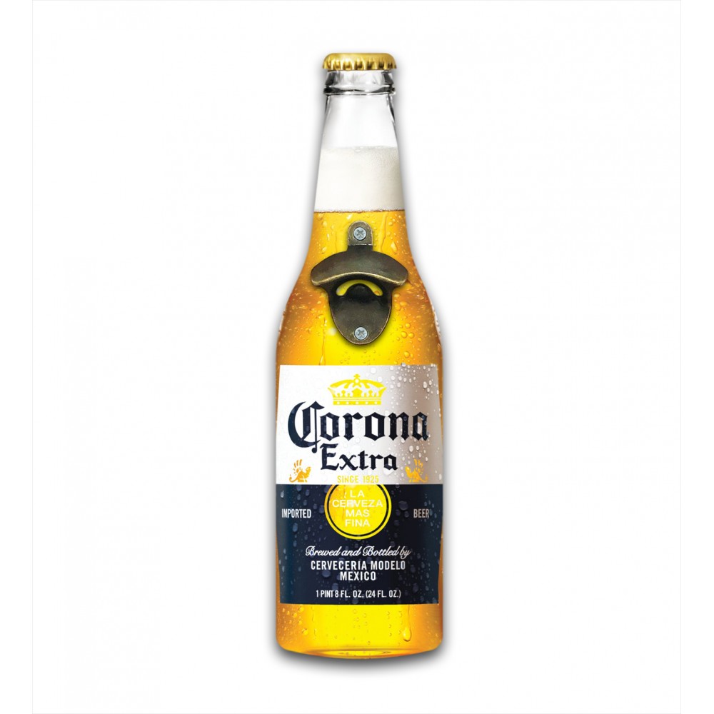 Duvar Tipi Şişe Açacağı Duvara Monte Açacak Ahşap Bira Açacağı Corona Model